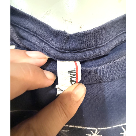 Nature Y2K TShirt Mens MED Rondy Running of the Reindeer Navy Anchorage Alaska - Picture 3 of 7